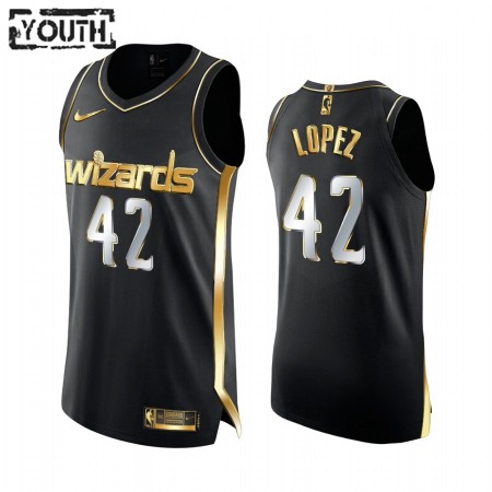 Maillot Basket Enfant Washington Wizards Robin Lopez 42 2020-21 Noir Golden Edition Swingman